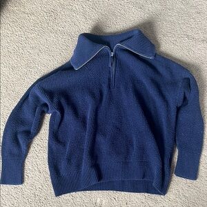 Women’s Navy Blue quarter zip Sweater